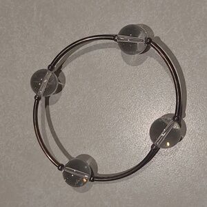 Clear Bead and Silver Bracelet